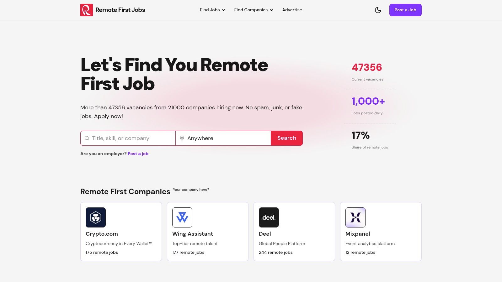 Remote First Jobs