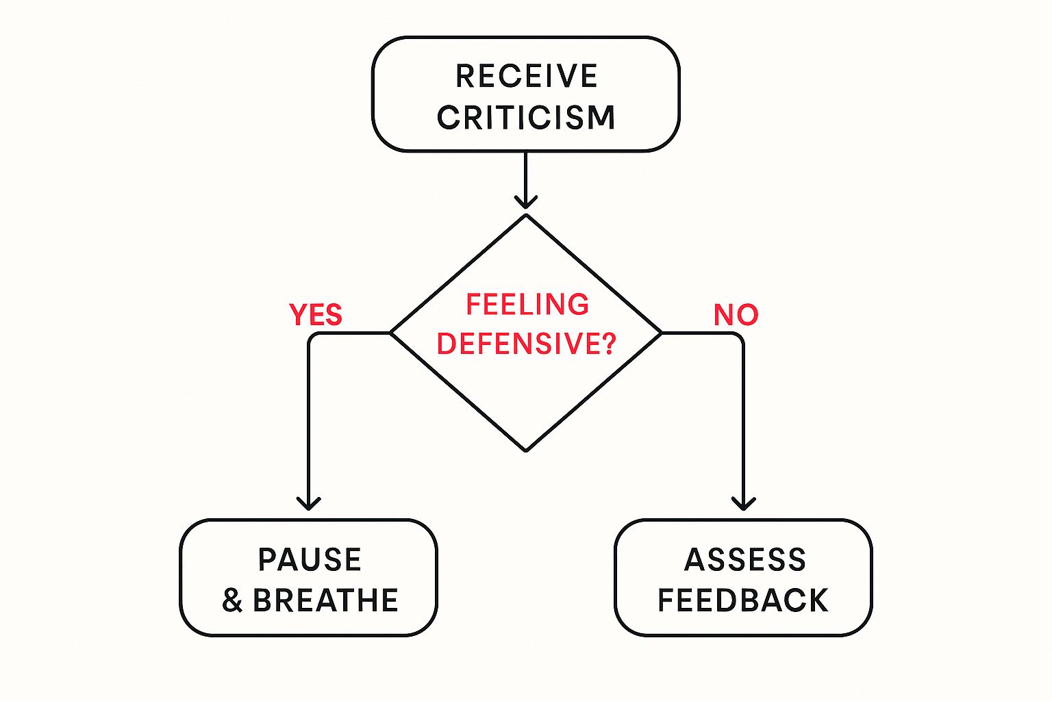 Infographic about how do you handle criticism