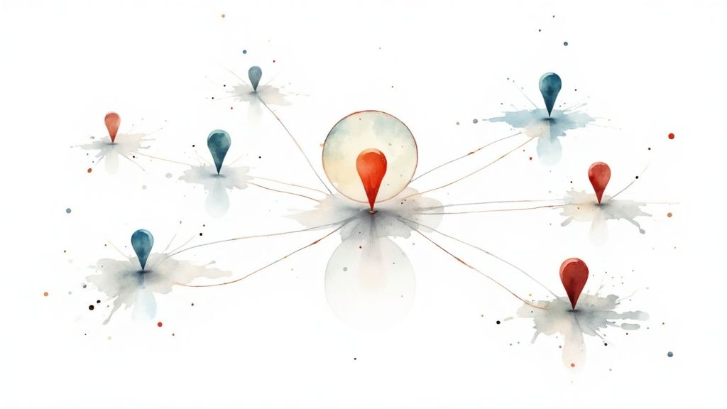 A person using a laptop with multiple browser tabs open, representing a strategic search for remote contract jobs.