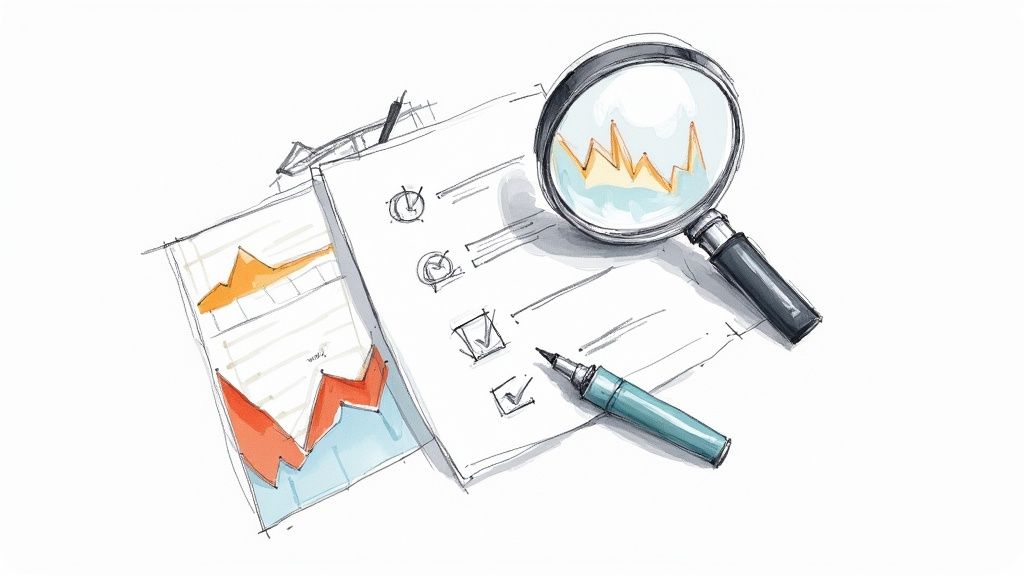 A person at a desk meticulously researching salary data on a laptop and taking notes.