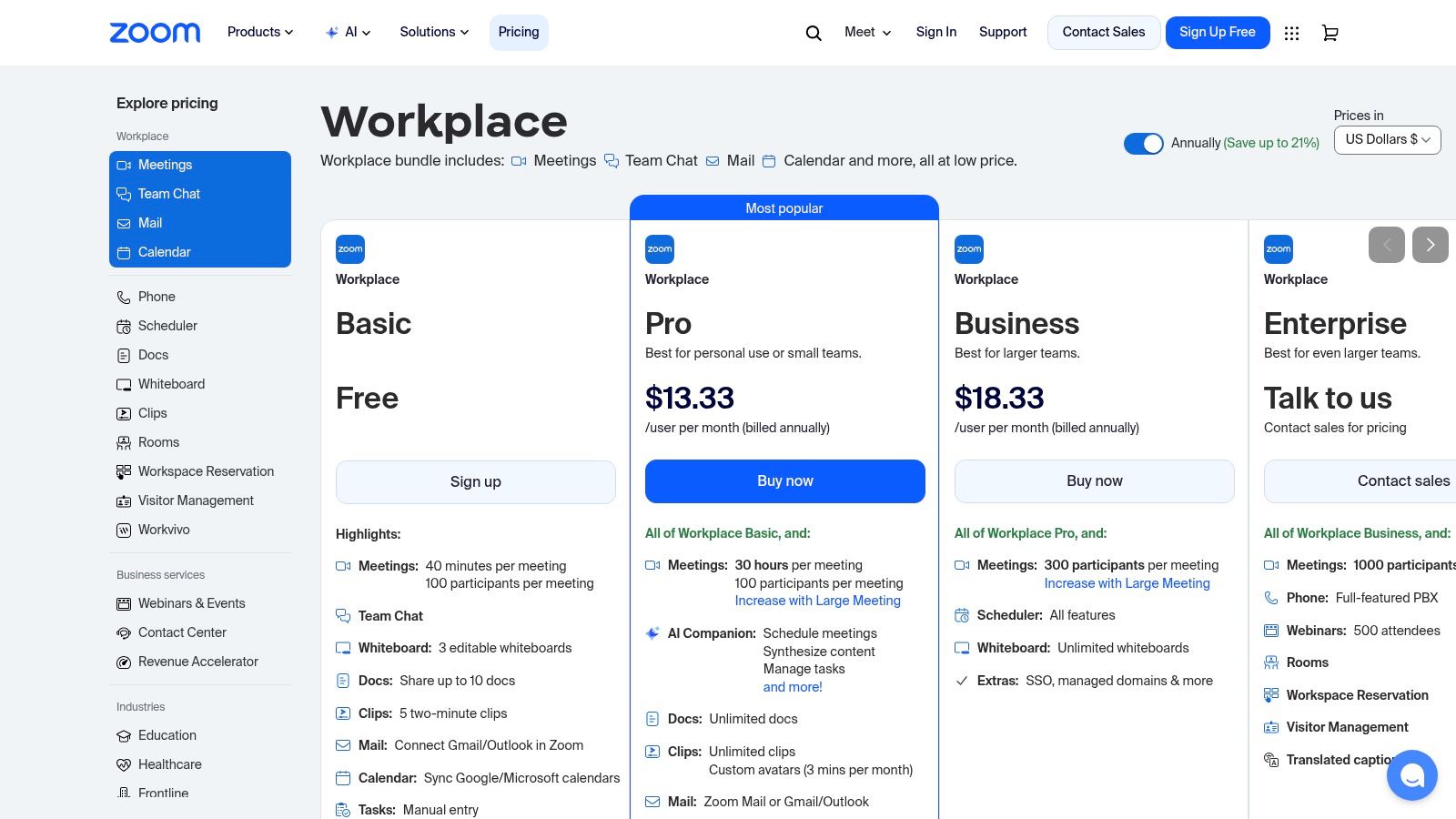 Zoom Workplace (Meetings)