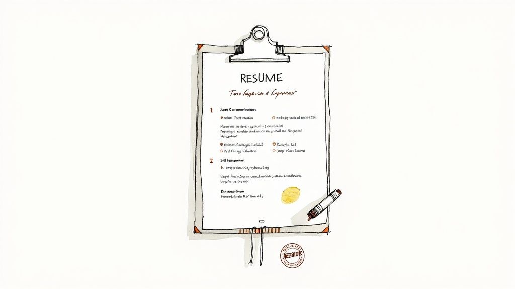 A person thoughtfully tailoring their resume on a laptop to highlight remote work skills.