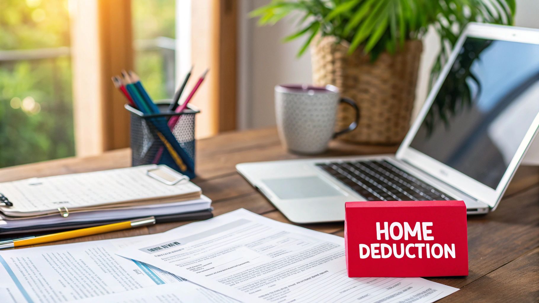 Image of a person working from home