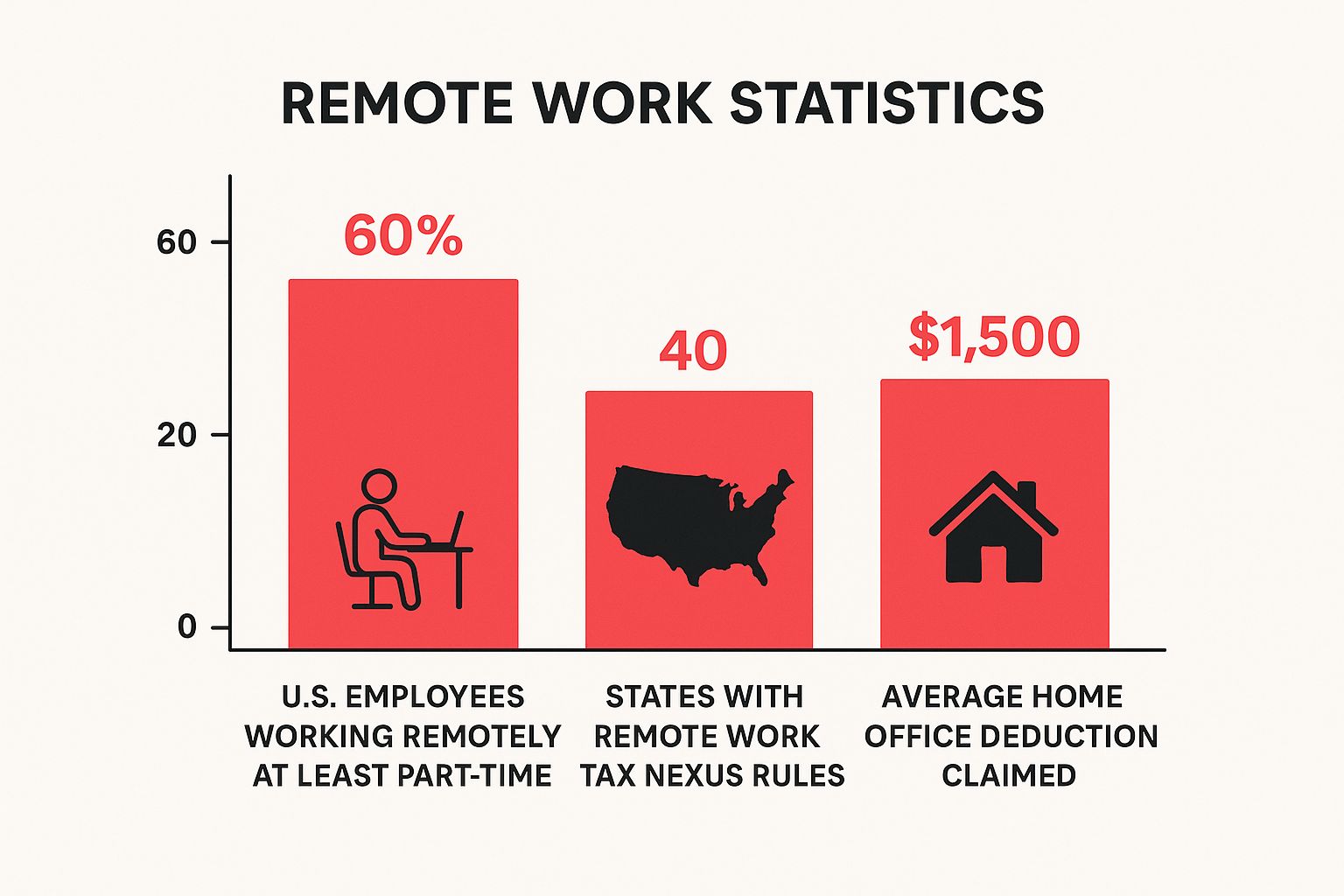 Infographic about remote work taxes