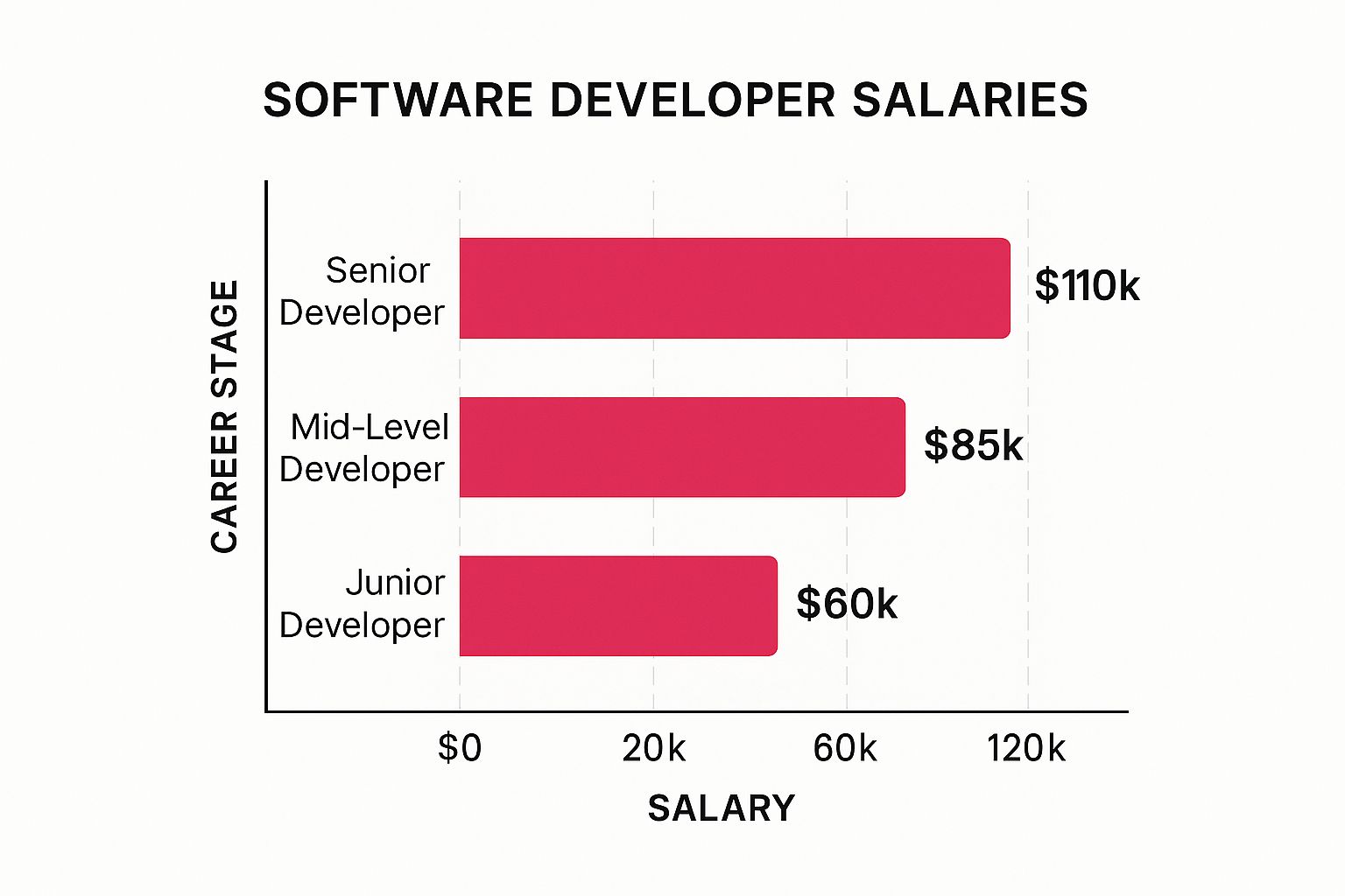 Infographic about software developer career path