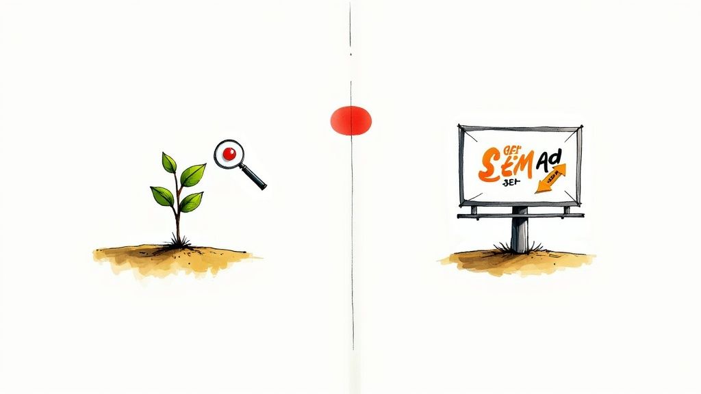 What is SEO and how does it differ from SEM?