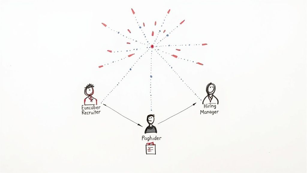 Recruiter and hiring manager handshake