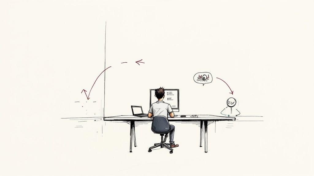 A graph showing the decline in entry-level tech job postings over time