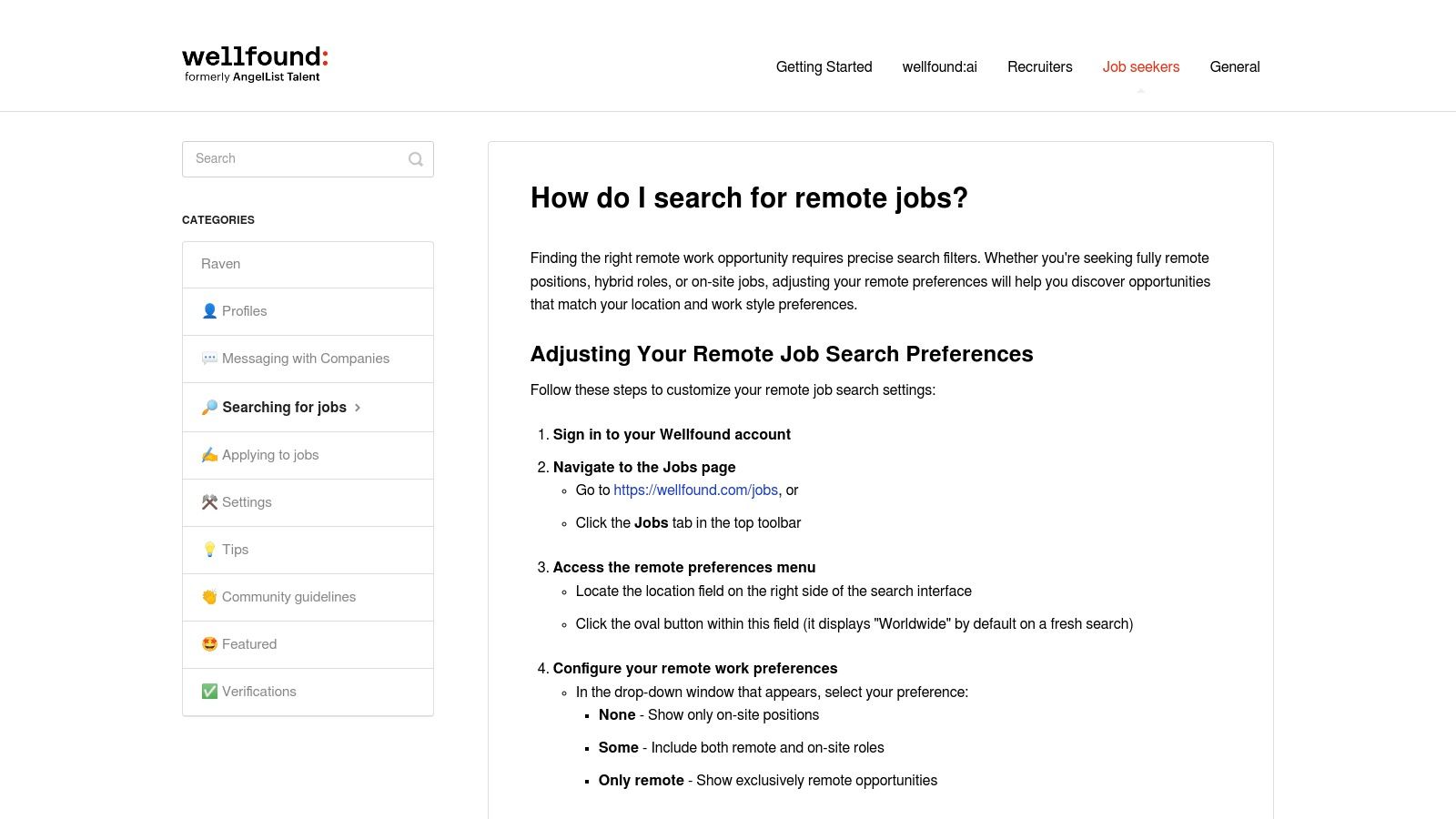 Wellfound (formerly AngelList Talent)