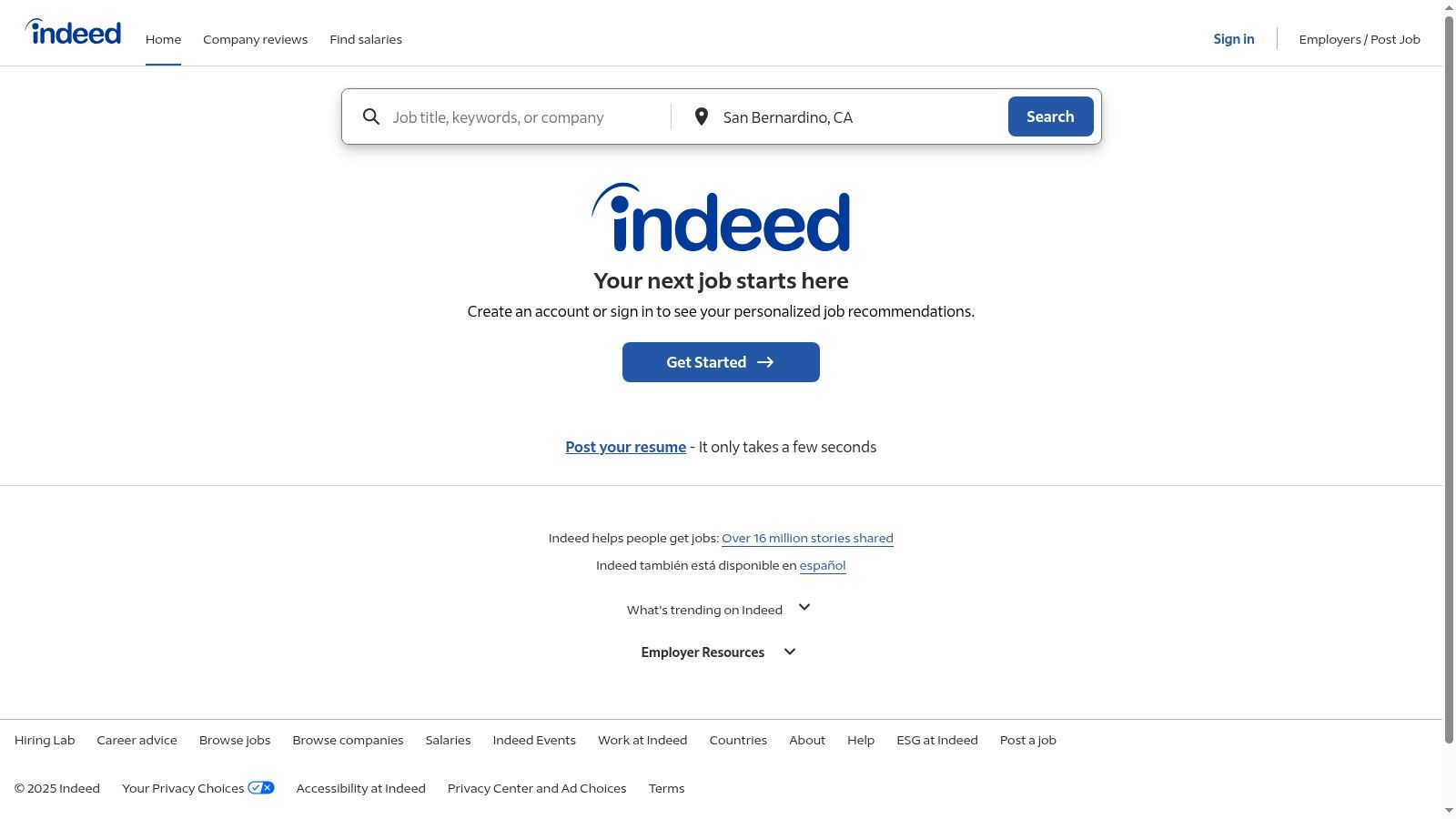 Indeed (with Remote + Entry-Level/Experience filters)