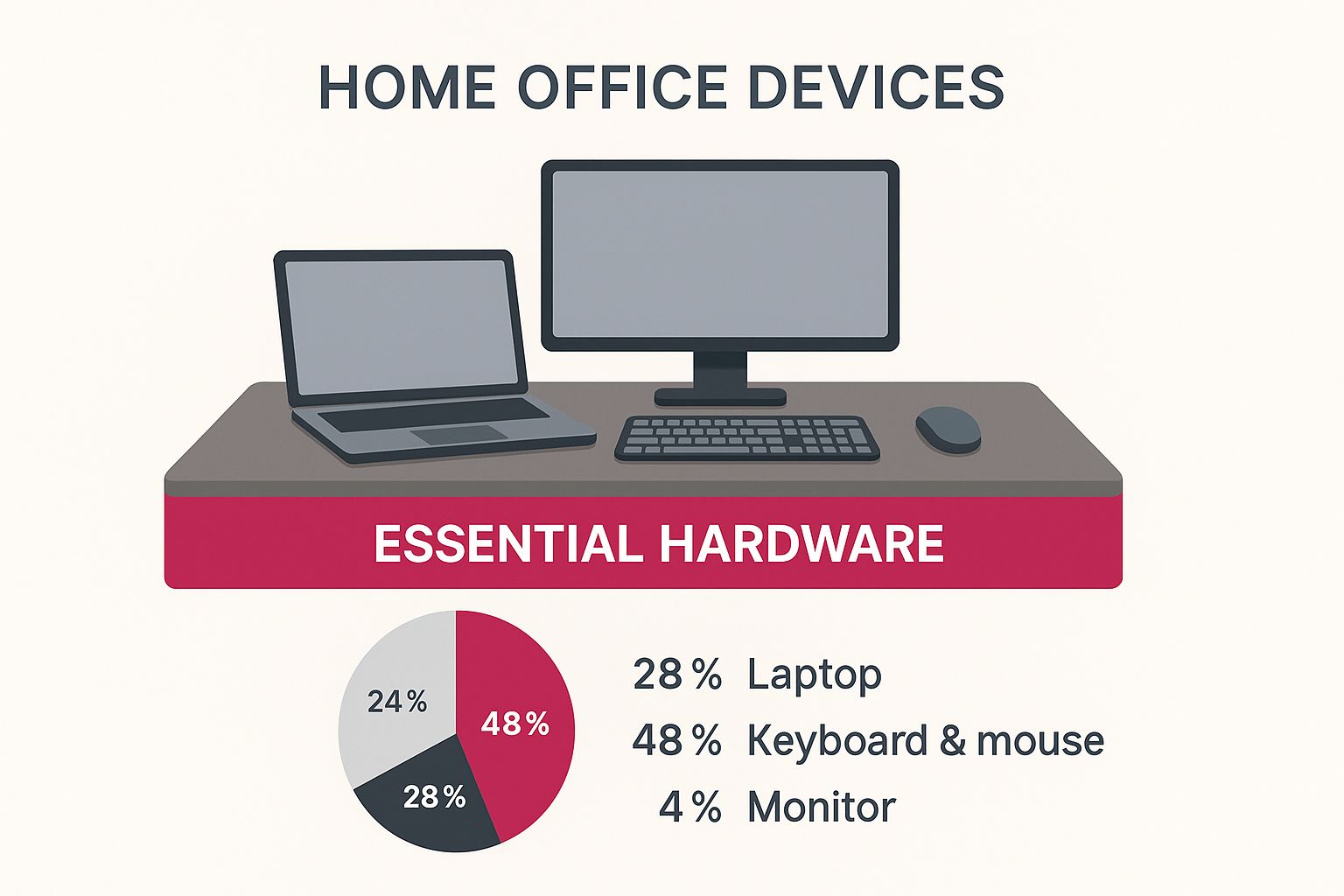 Infographic about remote work setup
