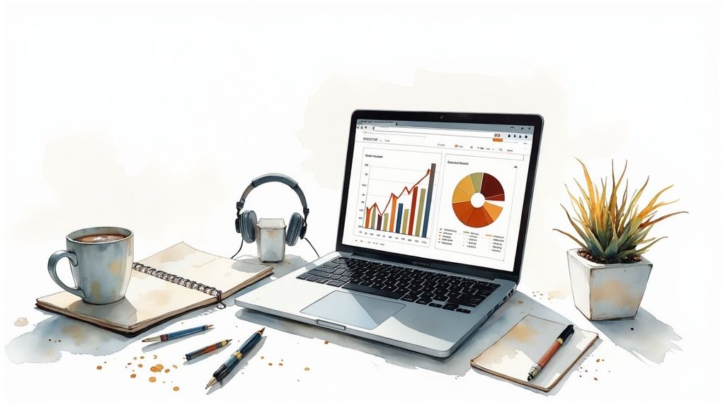 Infographic showcasing key data for a Data Analyst career: Average Salary of $75k-$115k, High Industry Demand, and a clear path for Career Growth.