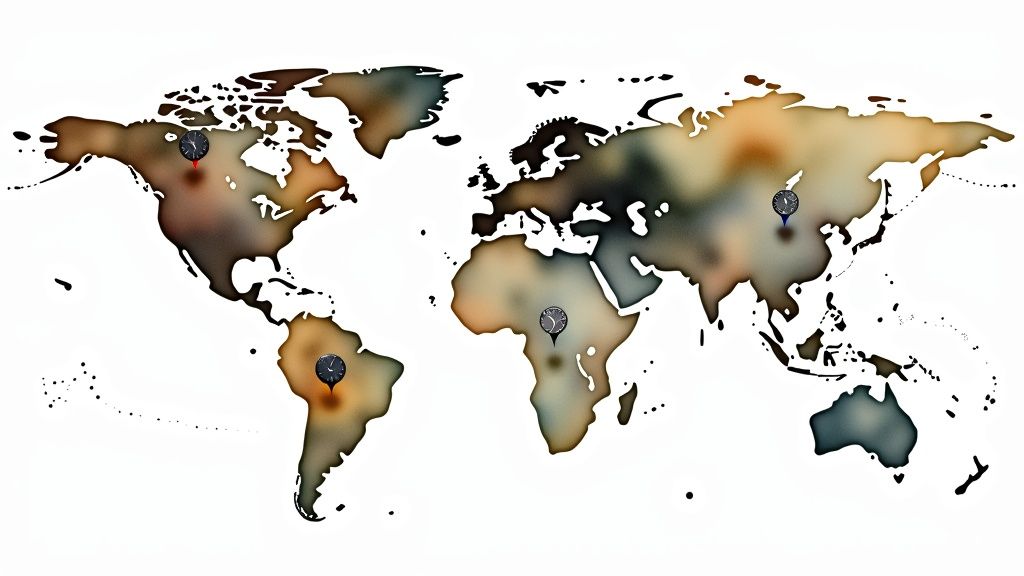 How do you handle communication and collaboration when working with team members across different time zones?