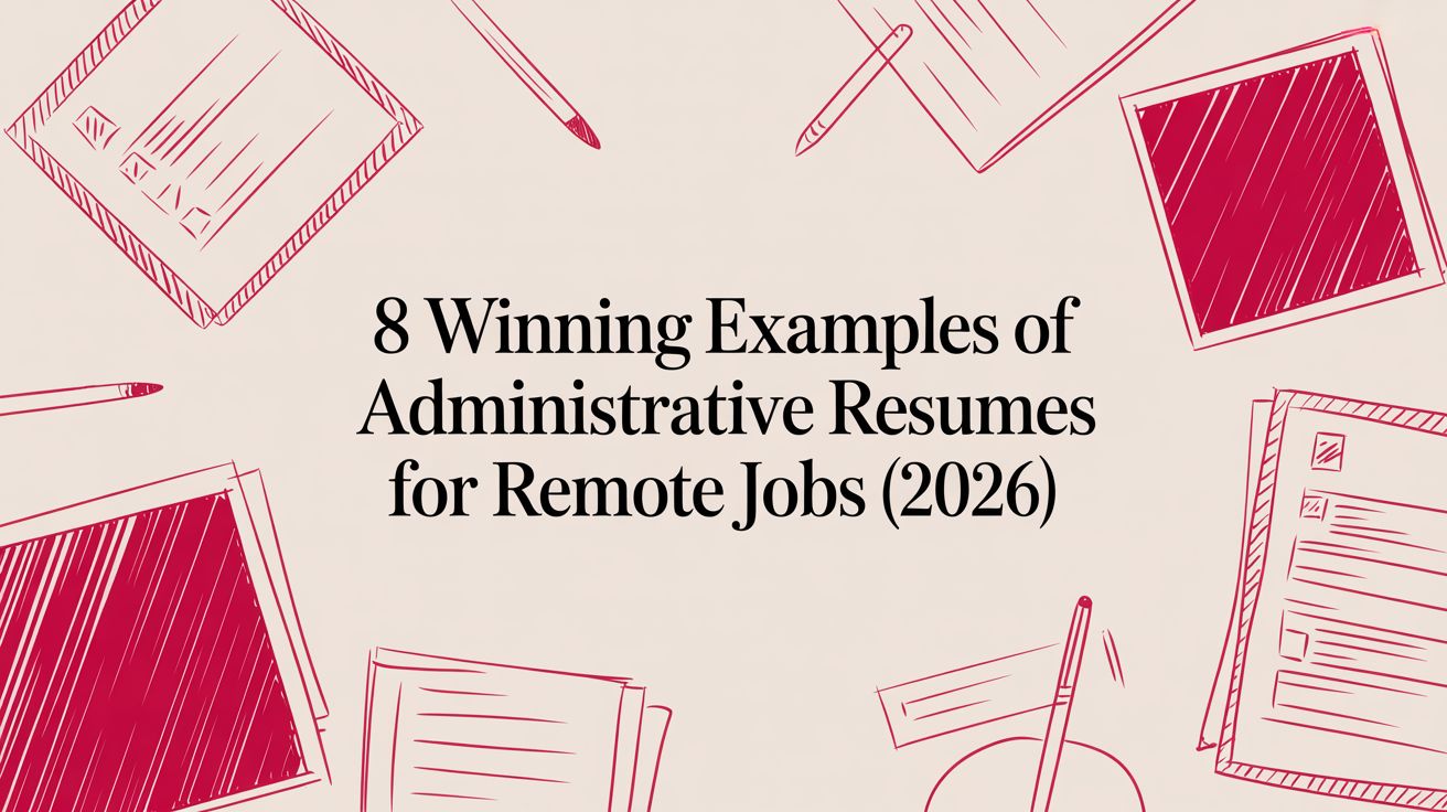 8 Winning Examples of Administrative Resumes for Remote Jobs (2026)