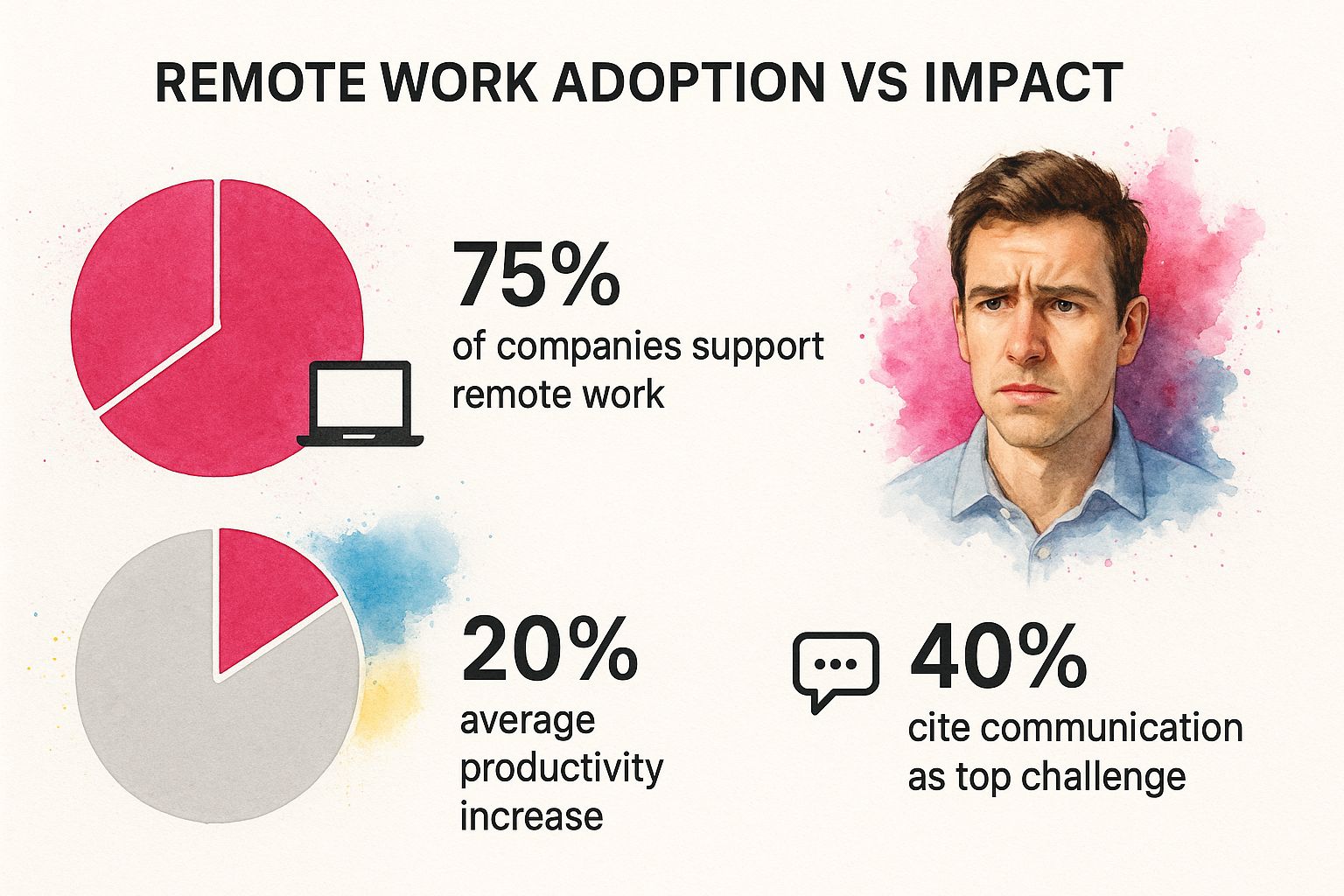 Infographic about remote workforce management