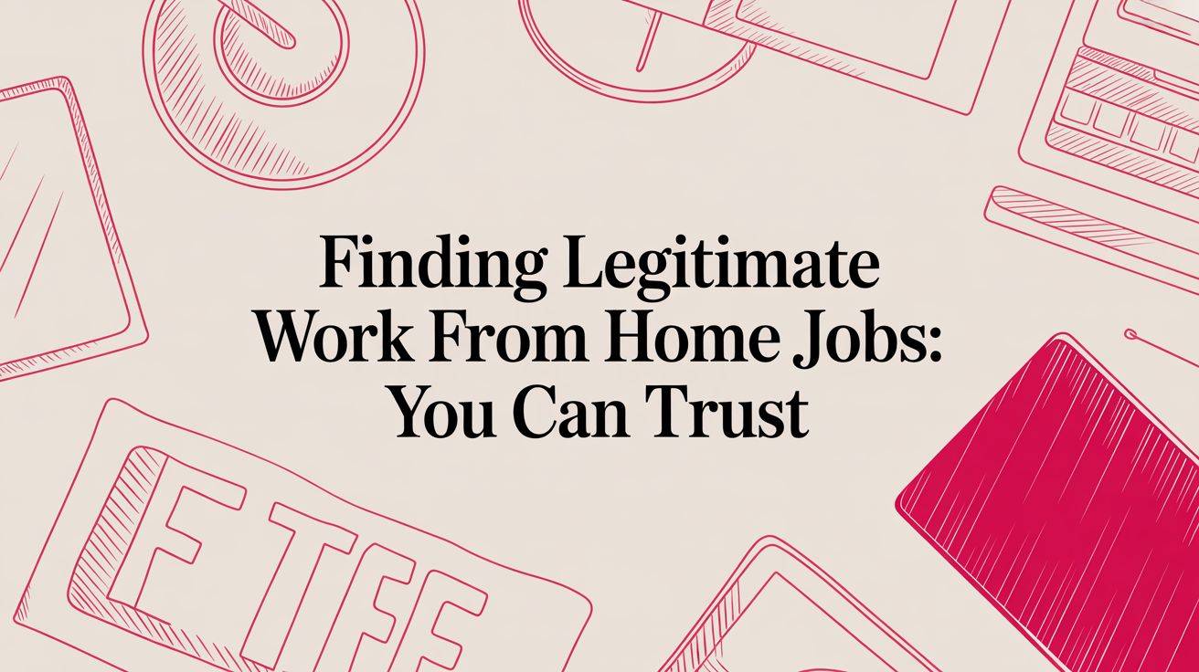 Finding legitimate work from home jobs: you can trust