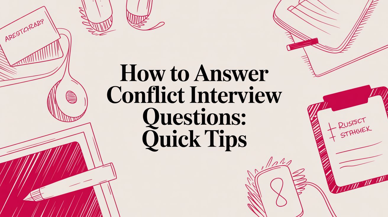 how to answer conflict interview questions: Quick tips