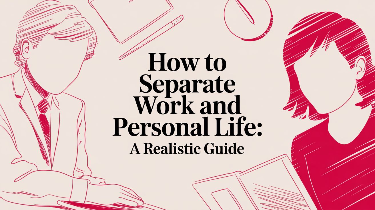 how to separate work and personal life: A Realistic Guide