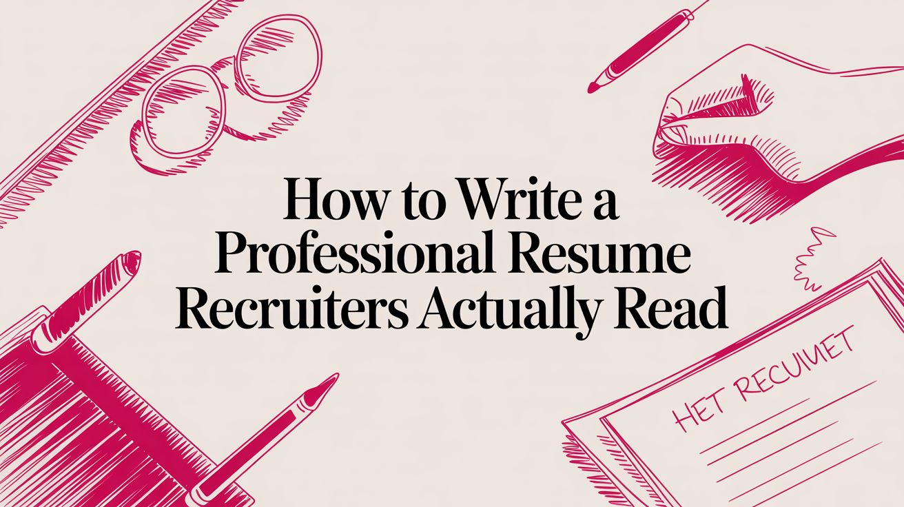 How to Write a Professional Resume Recruiters Actually Read