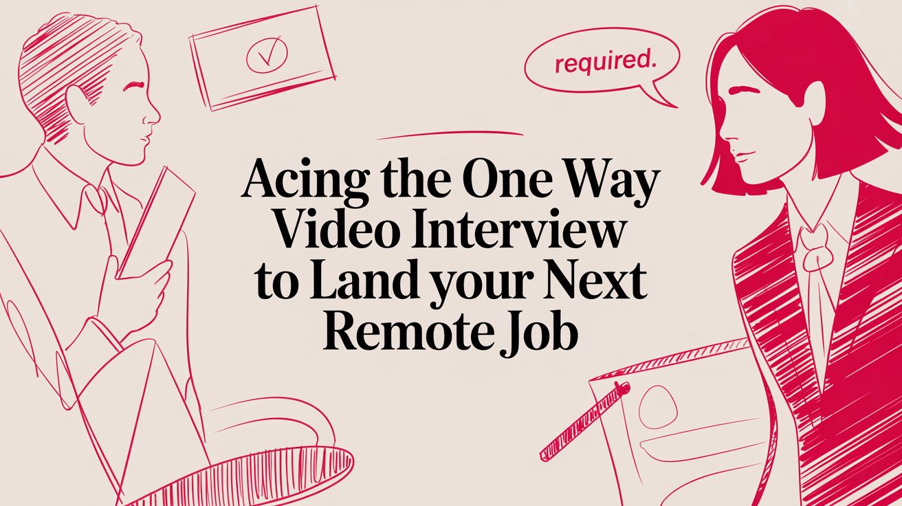 Acing the One Way Video Interview to Land Your Next Remote Job