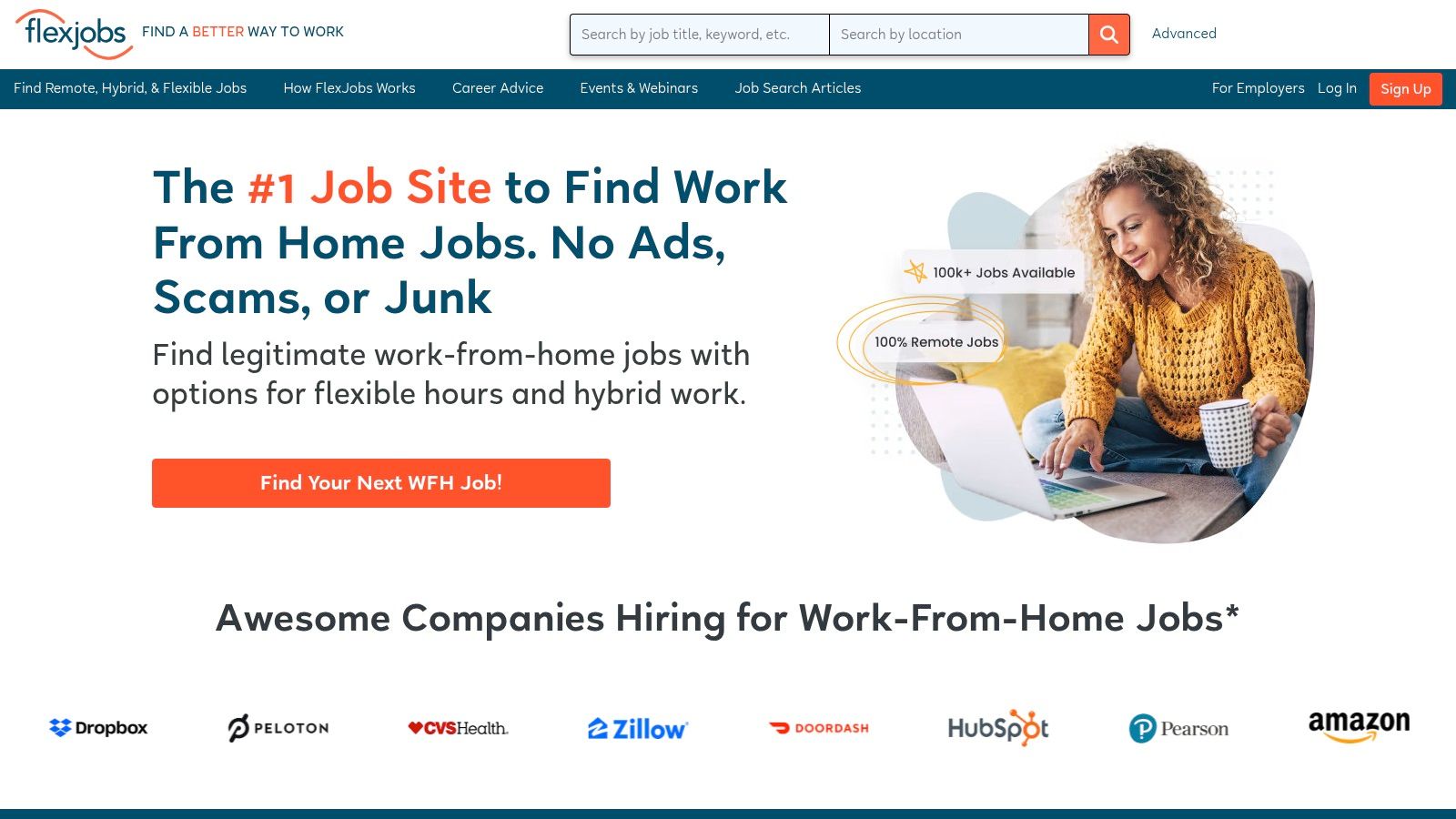 FlexJobs, Curated, Scam-Screened Remote Listings
