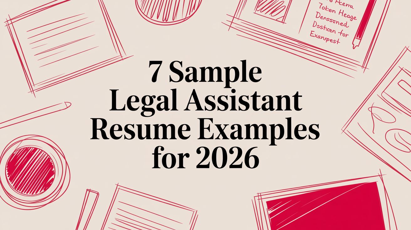 7 Sample Legal assistant Resume Examples for 2026
