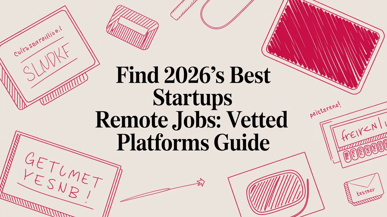 Find 2026's Best Startups Remote Jobs: Vetted Platforms Guide