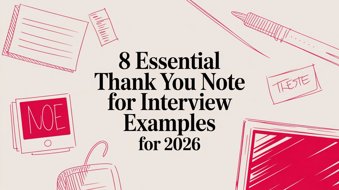 8 Essential Thank You Note for Interview Examples for 2026